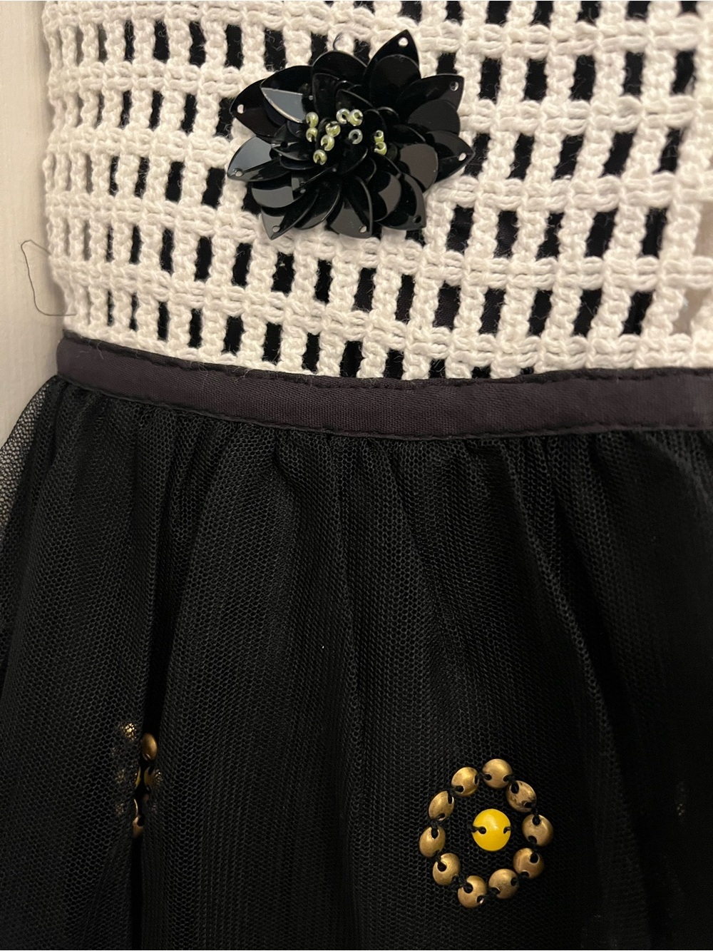 MAEVE/ANTHROPOLOGIE Black and White Drop Waist Mini Dress - Picture 7 of 8